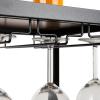 Mind Reader Bar Cart, Wine Rack, Kitchen Storage, Rolling, Utility Cart, Storage, Wood, Metal, 17.85″L x 12″W x 39″H, Brown