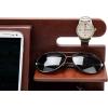 Mind Reader Cell Phone Valet Station, Desk Organizer, Vanity Accessories, Nightstand Organizer, 10″ L x 5.80″ W x 7.25″ H, Brown