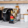 Mind Reader Coffee Syrup Station, Coffee Bar Accessories, Countertop Organizer, Kitchen, Metal, 14″L x 12″W x 15.5″H, Black(Black)