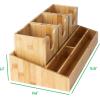 Mind Reader Cup and Condiment Station, Countertop Organizer, Coffee Bar, Kitchen, Stirrers, 16.25″ L x 8.5″ W x 6.25″ H, Brown