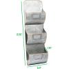 Mind Reader File Organizer, Office Organization, Magazine Rack, Wall Mount, Galvanized Metal, 8.25″ L x 3″ W x 26″ H, Silver