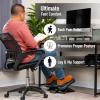 Mind Reader Foot Rest, Under Desk at Work, Ergonomic, Height Adjustable, Office, Plastic, 17″L x 13″W x 6.25″H, Black(2-Pack)