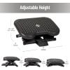 Mind Reader Foot Rest, Under Desk at Work, Ergonomic, Height Adjustable, Office, Plastic, 17″L x 13″W x 6.25″H, Black(Single)