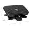 Mind Reader Foot Rest, Under Desk at Work, Ergonomic, Height Adjustable, Office, Plastic, 17″L x 13″W x 6.25″H, Black(Single (Pack of 5))