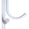 Mind Reader Freestanding Coat Rack, Multi-Hook Organizer for Office or Entryway, Metal, White(White)