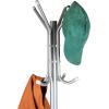 Mind Reader Freestanding Coat Rack, Multi-Tier Organizer for Office and Entryway, Metal, Black(Silver)