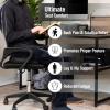 Mind Reader Gel Memory Foam Seat Cushion with Tailbone Cutout, Air-Cloud Technology, Ergonomic Support for Office Chair, Car, Sciatica, Coccyx & Hip Pain Relief, Black(Black)