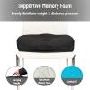 Mind Reader Gel Memory Foam Seat Cushion with Tailbone Cutout, Air-Cloud Technology, Ergonomic Support for Office Chair, Car, Sciatica, Coccyx & Hip Pain Relief, Black(Black)