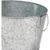 Mind Reader Ice Beverage Bucket for Parties, Wine Bucket, Baby Photos, Galvanized Metal, 19.5″L x 14.25″W x 10.5″H, Silver(Large)