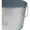 Mind Reader Ice Beverage Bucket for Parties, Wine Bucket, Baby Photos, Galvanized Metal, 19.5″L x 14.25″W x 10.5″H, Silver(Small)