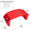 Mind Reader Kids Lap Desk, Activity Tray, Drawing, Stackable, Classroom, Portable, Plastic, 22.25″ L x 10.75″ W x 8.5″ H, Red(Red)