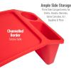Mind Reader Kids Lap Desk, Activity Tray, Drawing, Stackable, Classroom, Portable, Plastic, 22.25″ L x 10.75″ W x 8.5″ H, Red(Red)