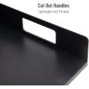 Mind Reader Paper Plate Holder, Covered Dispenser, Dinner Party Essentials, Plate Caddy, Acrylic, 11″ L x 11″ W x 5″ H, Black(Napkin & Plate Holder)