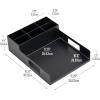 Mind Reader Paper Plate Holder, Covered Dispenser, Dinner Party Essentials, Plate Caddy, Acrylic, 11″ L x 11″ W x 5″ H, Black(Napkin & Plate Holder)