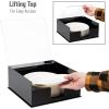Mind Reader Paper Plate Holder, Covered Dispenser, Dinner Party Essentials, Plate Caddy, Acrylic, 11″ L x 11″ W x 5″ H, Black(Plate Holder)