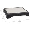 Mind Reader Platform Booster Step, Step Stool for Seniors, Indoor Outdoor, Riser, 17″ L x 13″ W x 3.5″ H, Black and White