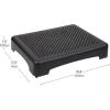 Mind Reader Platform Booster Step, Step Stool for Seniors, Riser, Pliable Surface, 15.75″L x 19.5″W x 3.75″H, Black