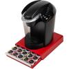 Mind Reader Single Serve Coffee Pod Drawer, 30 Pod Capacity, Countertop Organizer, 10.5″L x 12.75″W x 2.5″H, Black(Red)