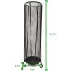 Mind Reader Umbrella Stand, 5.5″L x 5.5″W x 20.5″H, Silver(Black)
