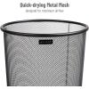Mind Reader Umbrella Stand, Multi-Purpose Storage Organizers for Office and Entryway, Metal Mesh, Set of 2, Black”.