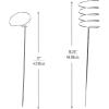 Mind Reader Wine Glass and Bottle Stakes, Vacation Essentials, Beach, Wine Holder, Metal, 3.5″ L x 3.5″ W x 19″ H, 5 Pcs, Silver(Silver Bottle Glass Holder)