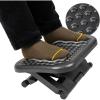 Mind Reader Foot Rest, Under Desk at Work, Ergonomic, Height Adjustable, Office, Plastic, 17″L x 13″W x 6.25″H, Black(Single)