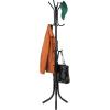 Mind Reader Freestanding Coat Rack, Multi-Tier Organizer for Office and Entryway, Metal, Black(Black)