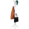 Mind Reader Freestanding Coat Rack, Multi-Tier Organizer for Office and Entryway, Metal, Black(White)
