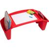Mind Reader Kids Lap Desk, Activity Tray, Drawing, Stackable, Classroom, Portable, Plastic, 22.25″ L x 10.75″ W x 8.5″ H, Red(Red)
