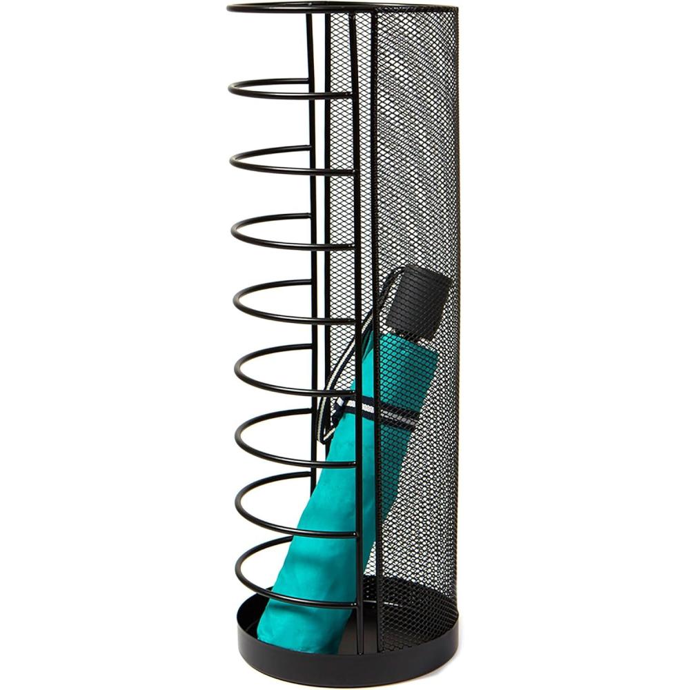 imageMind Reader Network Collection Umbrella Stand Entryway Organizer Metal Mesh 55quotL x 55quotW x 1575quotH BlackBlack