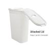 Mind Reader 40L Slim Laundry Hamper, Clothes Basket, Lid, Premium Wicker Design, Plastic, Set of 3, Black(White)