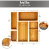Mind Reader 8-Pc Drawer Organizer, Desk Organizer, Interlocking, Storage, Kitchen, Office, White(Classic Brown)