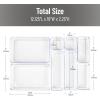 Mind Reader 8-Pc Drawer Organizer, Desk Organizer, Interlocking, Storage, Kitchen, Office, White(Clear)