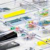 Mind Reader 8-Pc Drawer Organizer, Desk Organizer, Interlocking, Storage, Kitchen, Office, White(Clear)