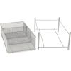 Mind Reader Accessory Organizer, Supply Storage, Makeup, Crafts, Office, Kitchen, Metal Mesh, 15.5″L x 9.38″W x 5.4″H, Silver(Silver)