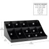 Mind Reader Cup and Condiment Station, Countertop Organizer, Coffee Bar, Kitchen, Stirrers, 17.875″L x 9.5″W x 6.625″H, Black(Black)