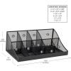 Mind Reader Cup and Condiment Station, Countertop Organizer, Coffee Bar, Kitchen, Stirrers, 17.875″L x 9.5″W x 6.625″H, Black(Black Metal)