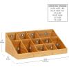 Mind Reader Cup and Condiment Station, Countertop Organizer, Coffee Bar, Kitchen, Stirrers, 17.875″L x 9.5″W x 6.625″H, Black(Brown)