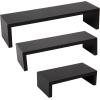 Mind Reader Floating Shelves for Wall, Room Decor, Living Room, Bathroom Shelf, MDF, 16.75″ L x 4.5″ W x 4.”H, Set of 3, White(Black)