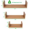 Mind Reader Floating Shelves for Wall, Room Decor, Living Room, Bathroom Shelf, MDF, 16.75″ L x 4.5″ W x 4.”H, Set of 3, White(Brown)