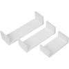 Mind Reader Floating Shelves for Wall, Room Decor, Living Room, Bathroom Shelf, MDF, 16.75″ L x 4.5″ W x 4.”H, Set of 3, White(White)