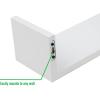Mind Reader Floating Shelves for Wall, Room Decor, Living Room, Bathroom Shelf, MDF, 16.75″ L x 4.5″ W x 4.”H, Set of 3, White(White)