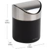 Mind Reader Mini Countertop Trash Can, Set of 2, 1.5L(0.40 gal) Waste Paper Basket, Office, L x 4.75″ W x 6.25″ H, Black(Black)