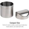Mind Reader Mini Countertop Trash Can, Set of 2, 1.5L(0.40 gal) Waste Paper Basket, Office, L x 4.75″ W x 6.25″ H, Black(Silver)