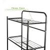 Mind Reader Over The Toilet Storage Rack, Bathroom Organizer, Bathroom Shelves, Metal, 23.5″ L x 10.25″ W x 70.5″ H, White(Black)