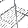 Mind Reader Over The Toilet Storage Rack, Bathroom Organizer, Bathroom Shelves, Metal, 23.5″ L x 10.25″ W x 70.5″ H, White(Silver)