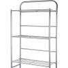 Mind Reader Over The Toilet Storage Rack, Bathroom Organizer, Bathroom Shelves, Metal, 23.5″ L x 10.25″ W x 70.5″ H, White(Silver)