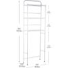 Mind Reader Over The Toilet Storage Rack, Bathroom Organizer, Bathroom Shelves, Metal, 23.5″ L x 10.25″ W x 70.5″ H, White(White)