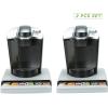 Mind Reader Single Serve Coffee Pod Drawer, Set of 2, 36 Pod Capacity, Countertop Organizer, 12.75″ L x 13″ W x 3″ H, Black(Gray)