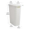 Mind Reader Slim Laundry Hamper with Lid, 40L Clothes Basket, Premium Wicker Design, Plastic, Set of 2, Ivory(White)